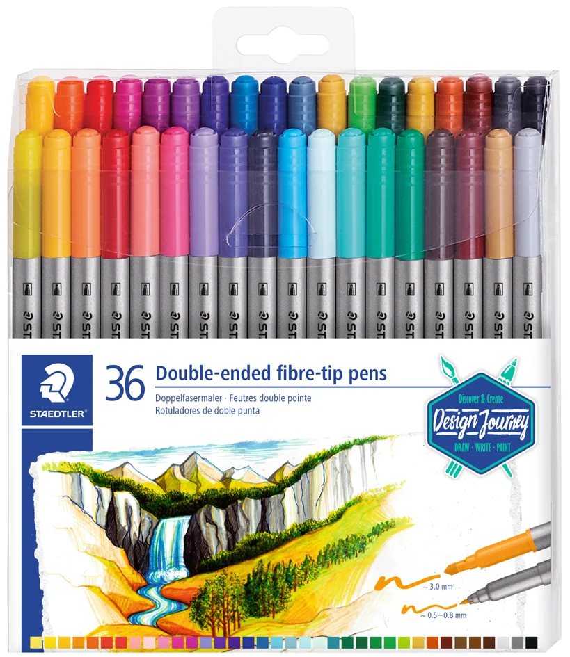 STAEDTLER Feutre double pointe Design Journey, étui de 120 - OEM 3200 TB120