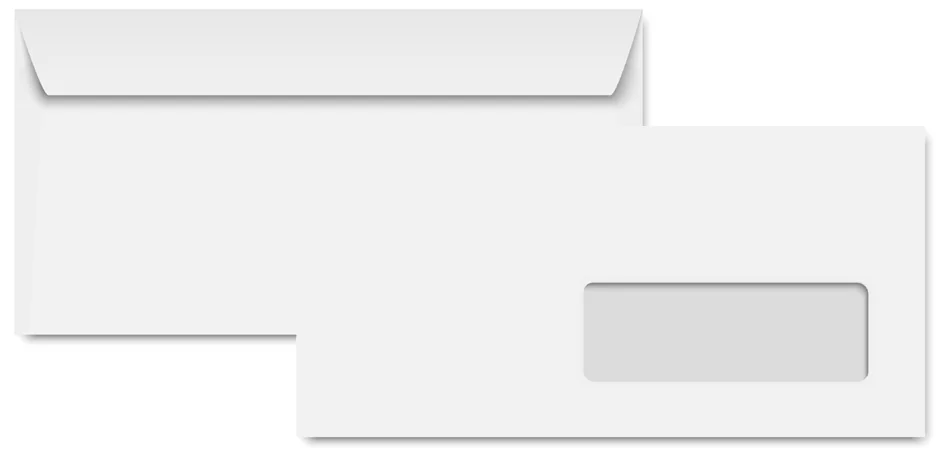 Clairefontaine Enveloppes DL, 110 x 220 mm, avec fenêtre - OEM 1601C