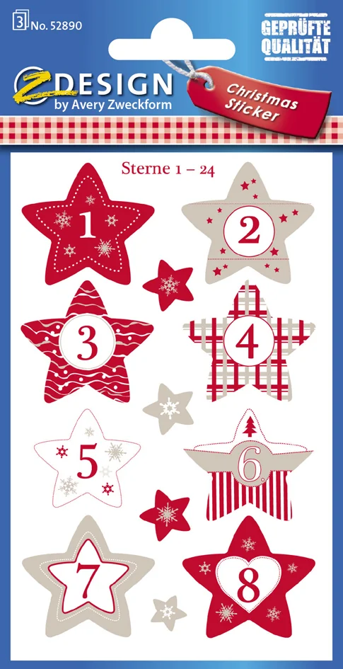Avery Zweckform ZDesign Stickers calendrier de l'Avent - OEM 52890