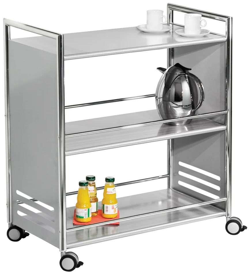 kerkmann Chariot de service, en acier, 3 étages, gris/chrome - OEM 14337114