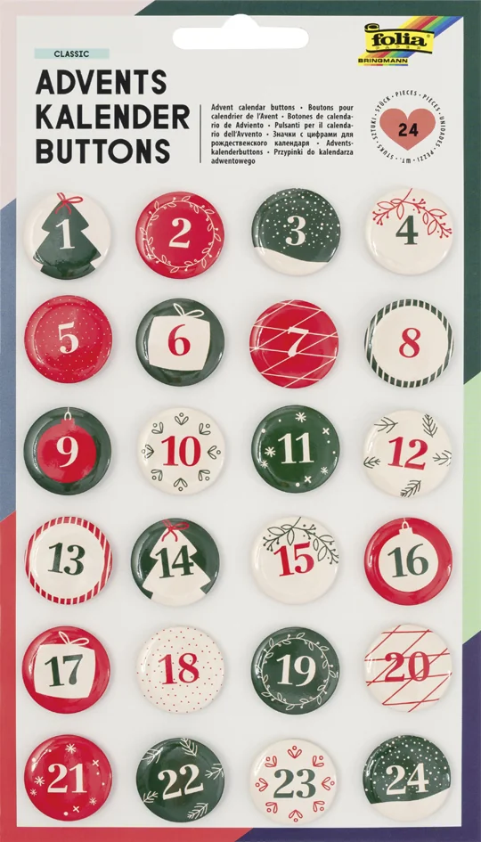 folia 'Buttons' pour calendrier de l'Avent, en tôle - OEM 1209