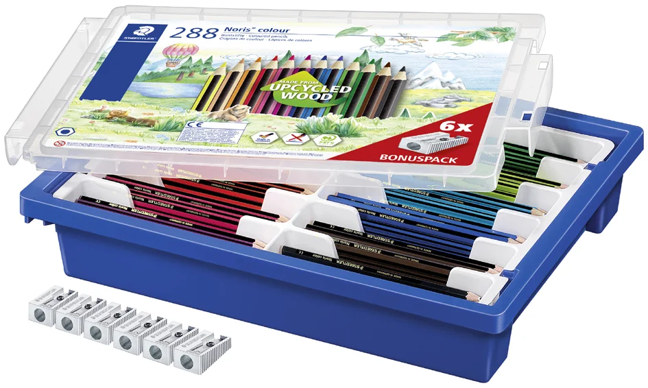 STAEDTLER Crayon de couleur Noris Colour, boîte de 288 - OEM 185 G288
