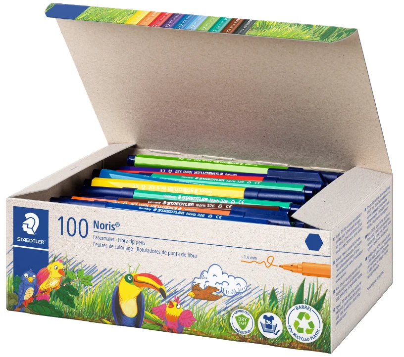 STAEDTLER Feutre de coloriage Noris, boîte de 100 - OEM 326 C100