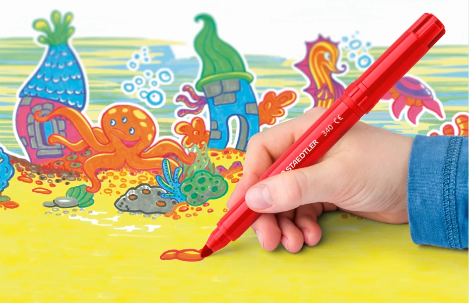 STAEDTLER Feutre de coloriage Noris jumbo, boîte de 144 - OEM 340 C144