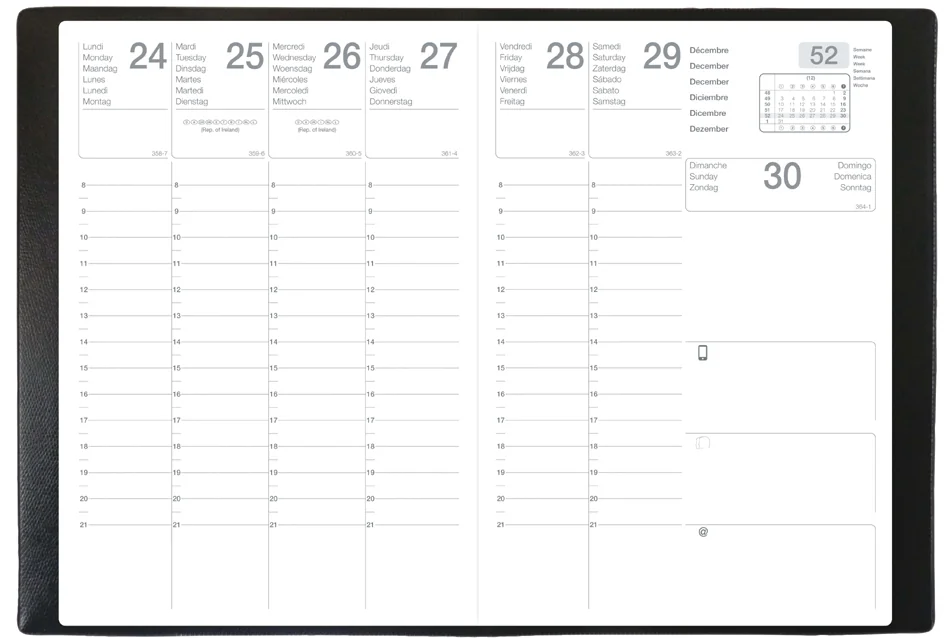 QUO VADIS EXDI Agenda de poche classique 'PLUTON', 2027 - OEM 317001Q