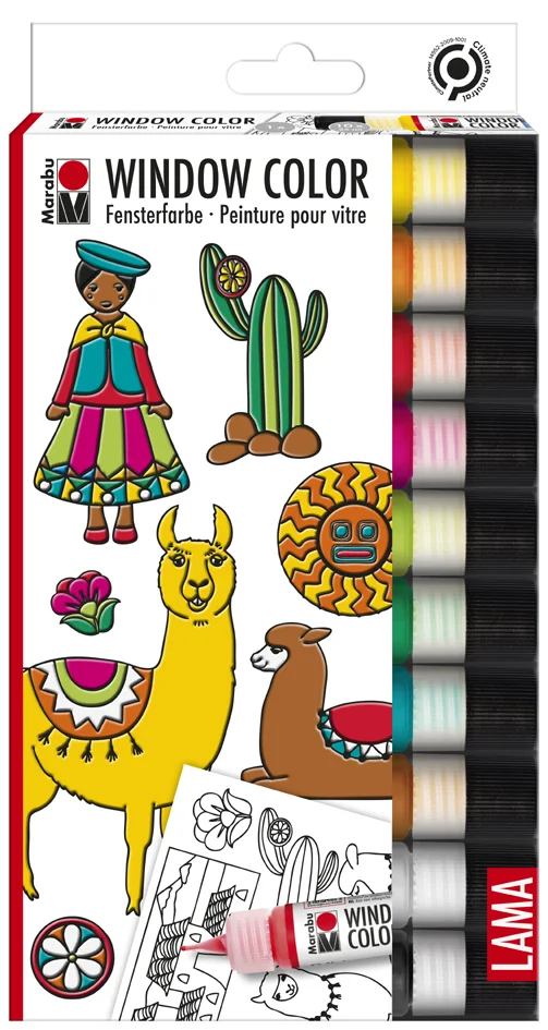 Marabu KiDS Window Color 'LAMA', set, 10 x 25 ml - OEM 0406000000126