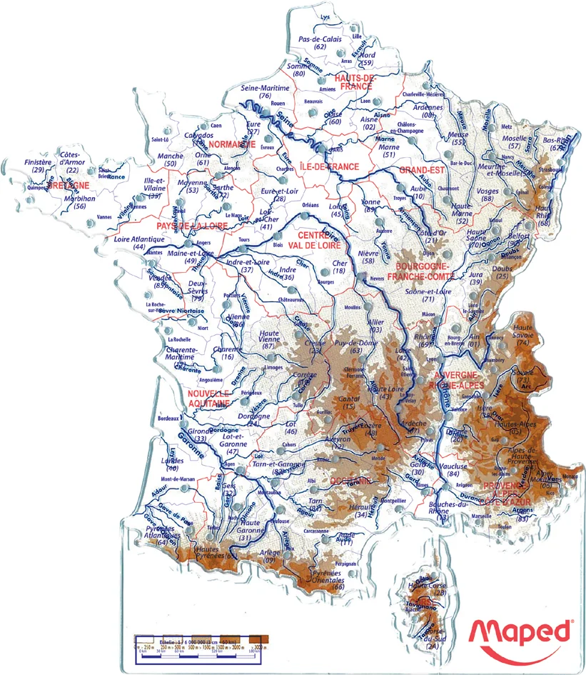 Maped Gabarit carte de France, contenu: 2 pièces - lot de 15 - OEM 255400