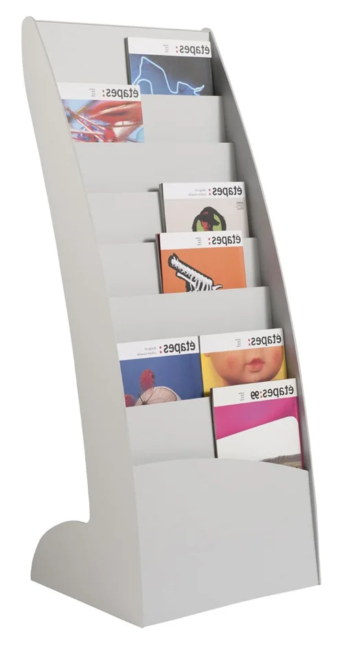 PAPERFLOW Porte-prospectus Courbo, 8 casiers, gris - OEM 285.02