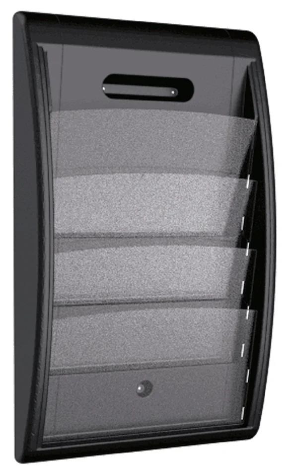 PAPERFLOW Porte-brochures mural Quick fit, 4 compartiments - OEM 4060.02