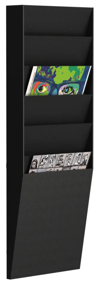 PAPERFLOW Trieur mural, 6 compartiments, A4, gris - OEM A4V1x6.02