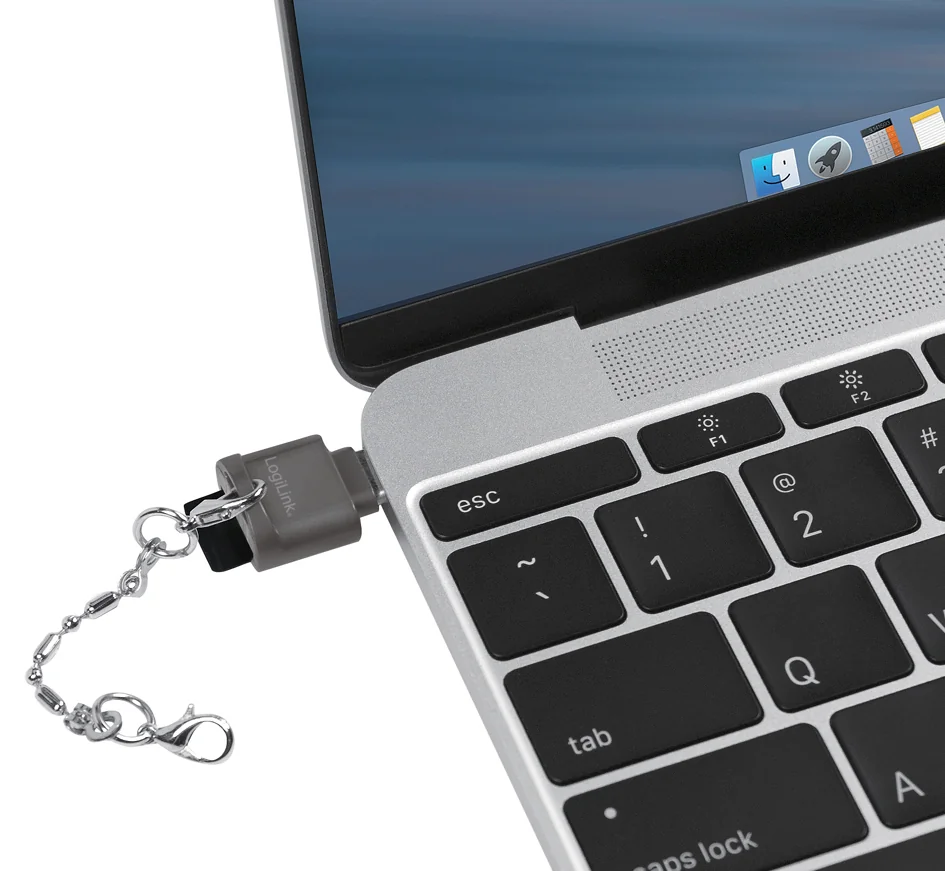 LogiLink Lecteur de cartes USB 2.0, porte-clé, noir - OEM CR0039