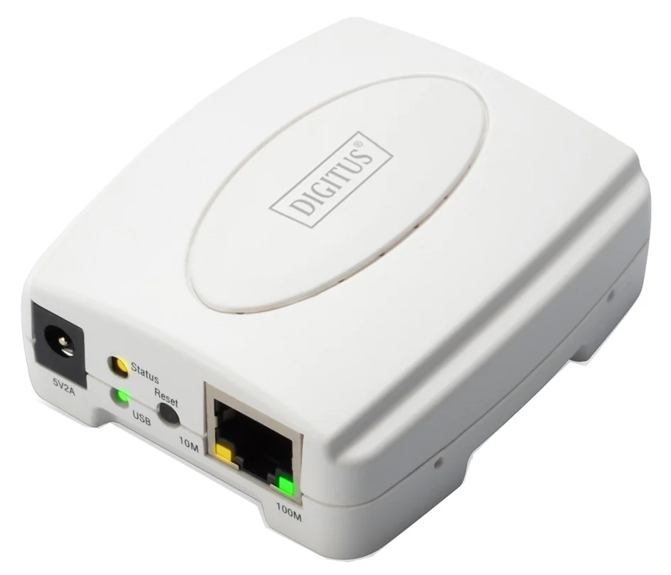 DIGITUS Serveur d'impression, Fast Ethernet, 1 x USB 2.0 - OEM DN-13003-2