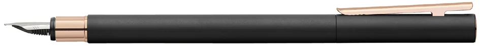 FABER-CASTELL Stylo plume NEO Slim métal, noir/rose, B - OEM 343103