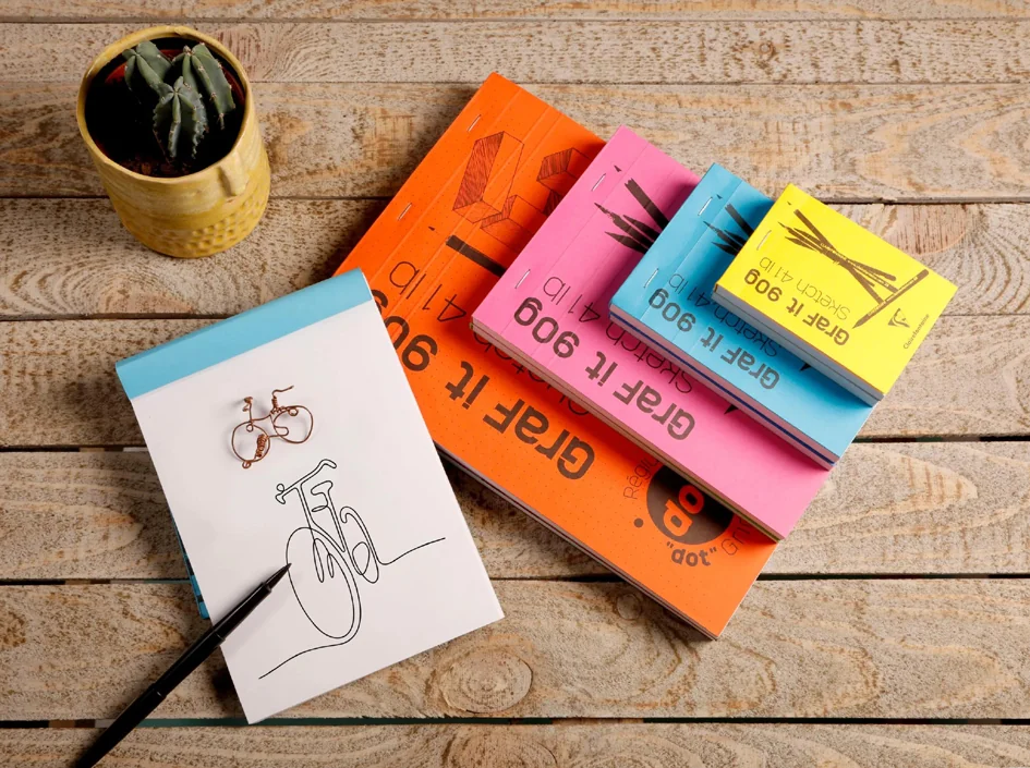 Clairefontaine Bloc à croquis GRAF'IT, A5, assorti - OEM 96621C