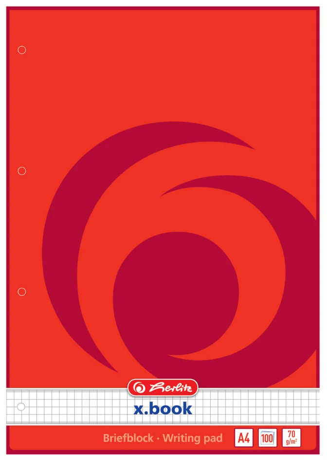 herlitz Bloc de papier à lettres A4, 4 perforations - OEM 400129522
