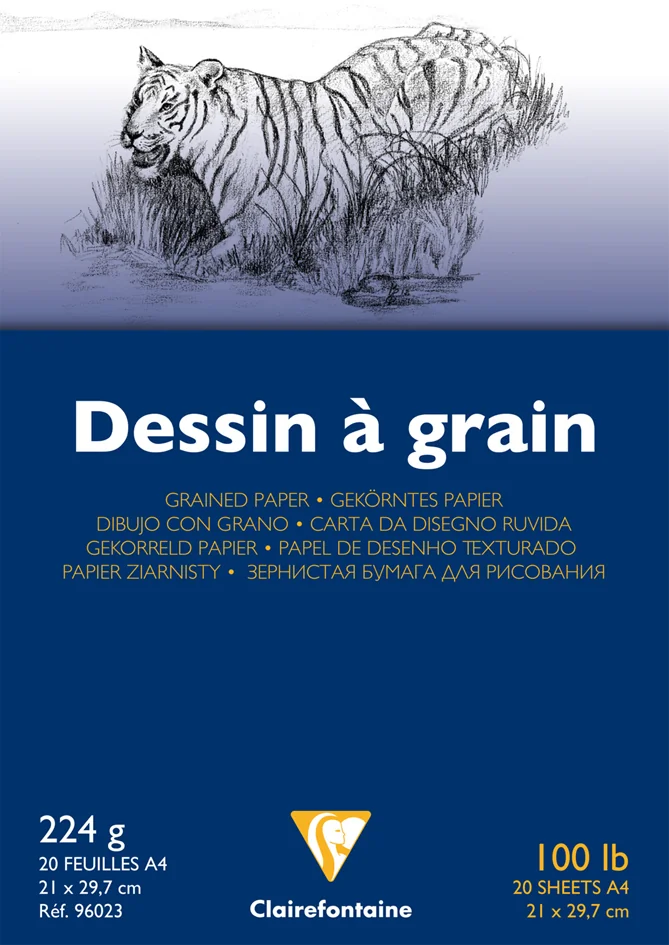 Clairefontaine Bloc papier dessin 'à Grain', A3 - lot de 5 - OEM 97120C