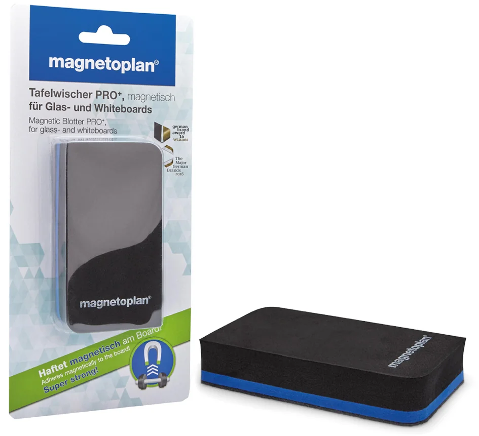 magnetoplan Brosse à tableau PRO+, magnétique, noir/bleu - OEM 12289