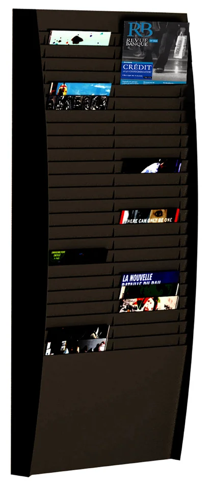 PAPERFLOW Trieur mural, 50 compartiments, A4 portrait, gris - OEM A4V2x25.02