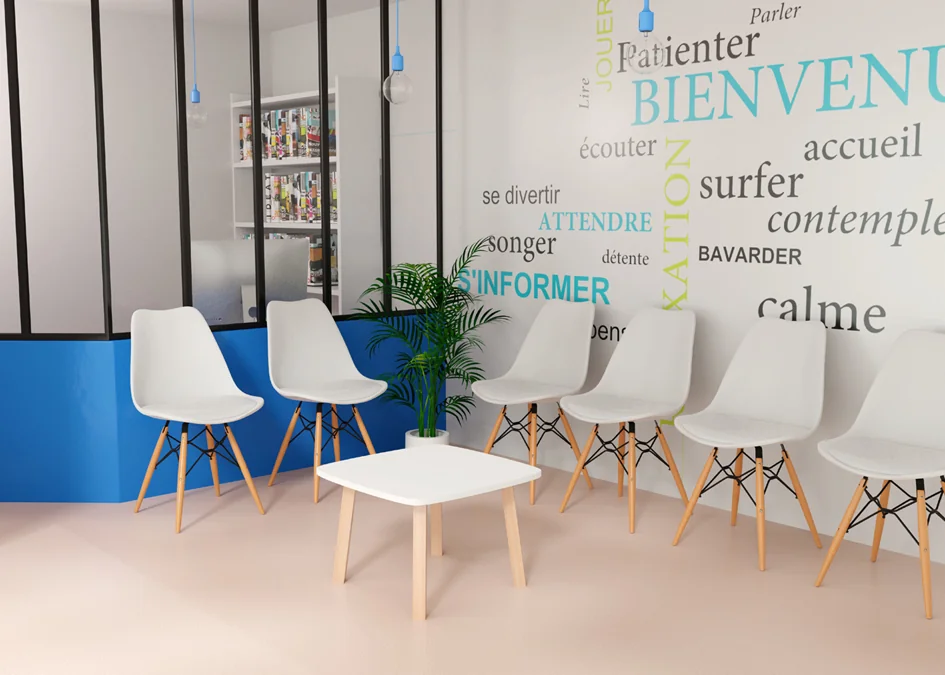 PAPERFLOW Table d'appoint WOODY, en bois massif, jaune - OEM TB60.10.09P