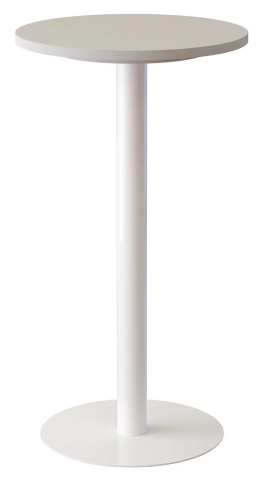 PAPERFLOW Table haute easyDesk, diam. 800 mm, blanc / blanc - OEM MDE80.13.13 – Image 4