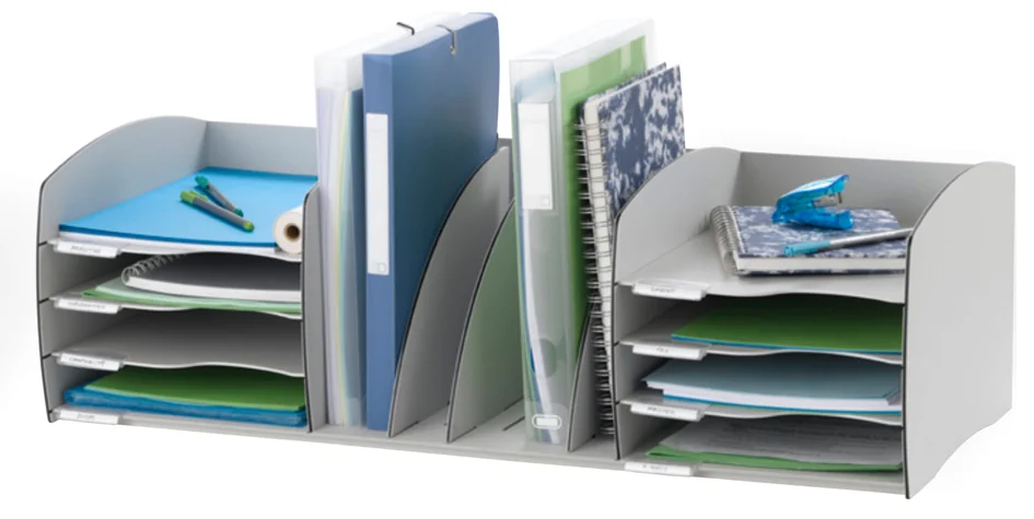 PAPERFLOW Système de rangement XL, 8 compartiments, gris - OEM 3022.212