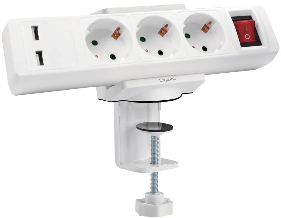 LogiLink Fixation pour multiprise, blanc - OEM KAB0067