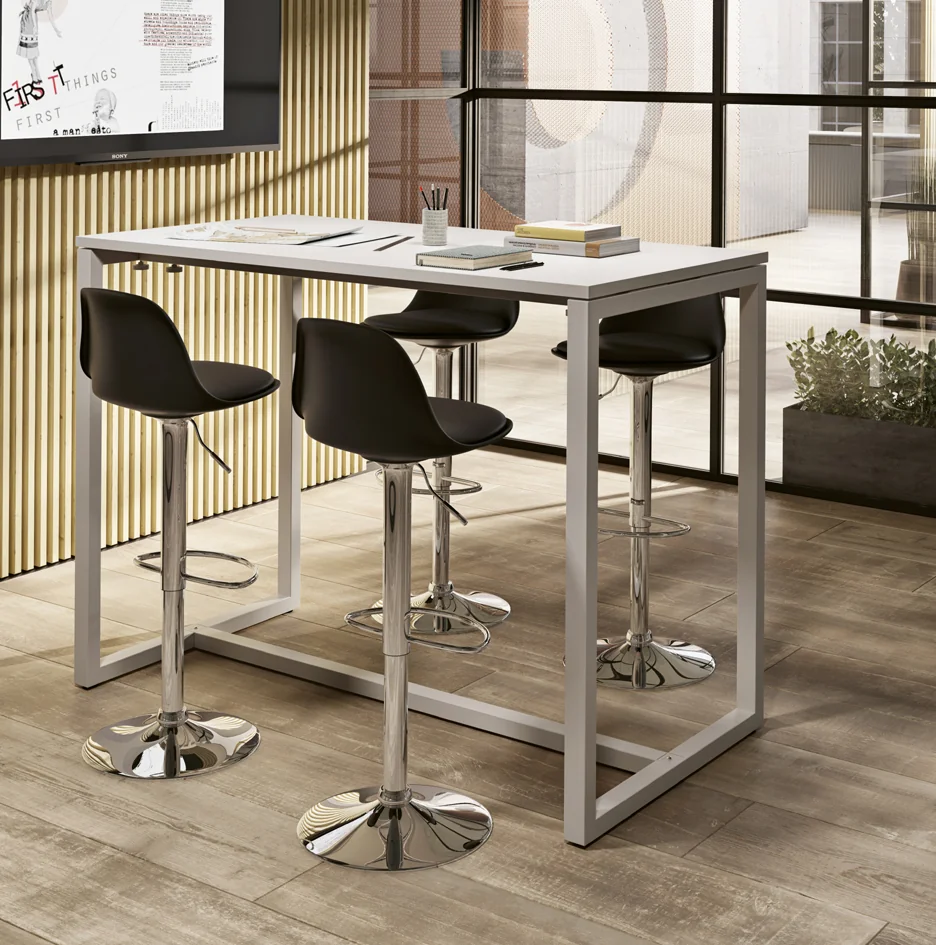 PAPERFLOW Chaise de bar 'BOBBA', ensemble de 2, blanc - OEM THBOBBA.35.13