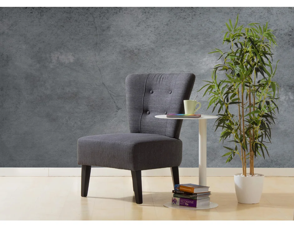 PAPERFLOW Fauteuil visiteur 'Brighton', anthracite / noir - OEM FTBRI.01.11