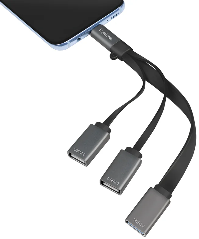 LogiLink Hub USB 3.0 avec fiche USB-C 3.1 Gen1, 3 ports - OEM UA0315