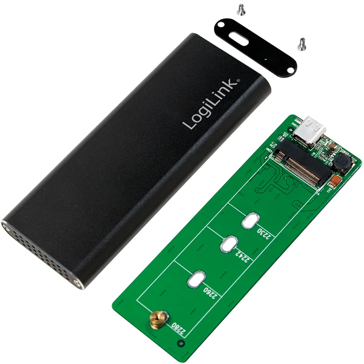 LogiLink Boîtier disque dur M.2 SATA, USB 3.1, noir - OEM UA0314