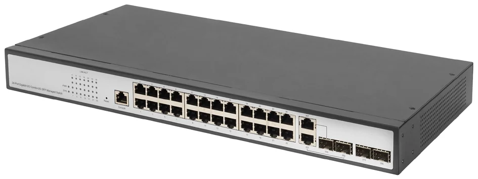 DIGITUS Switch Gigabit 19', Managed, 2 Uplinks, 24 ports - OEM DN-80221-3
