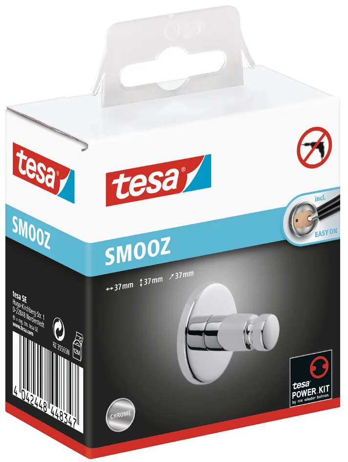 tesa Crochet pour serviette SMOOZ, avec colle, chromé - OEM 40318-00000-00