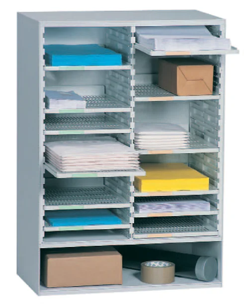 PAPERFLOW Station de tri postal, 12 casiers, gris - OEM 59.02