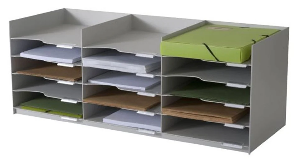 PAPERFLOW Station de tri Formularbox, 15 compartiments, gris - OEM 535.02 – Image 2