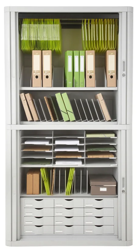 PAPERFLOW Trieur à cases inclinées, 16 cases, gris - OEM 2040.02