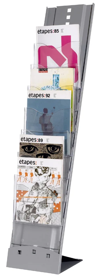 PAPERFLOW Porte-brochures sur pied PLIO, 7 compartiments - OEM 2857.35