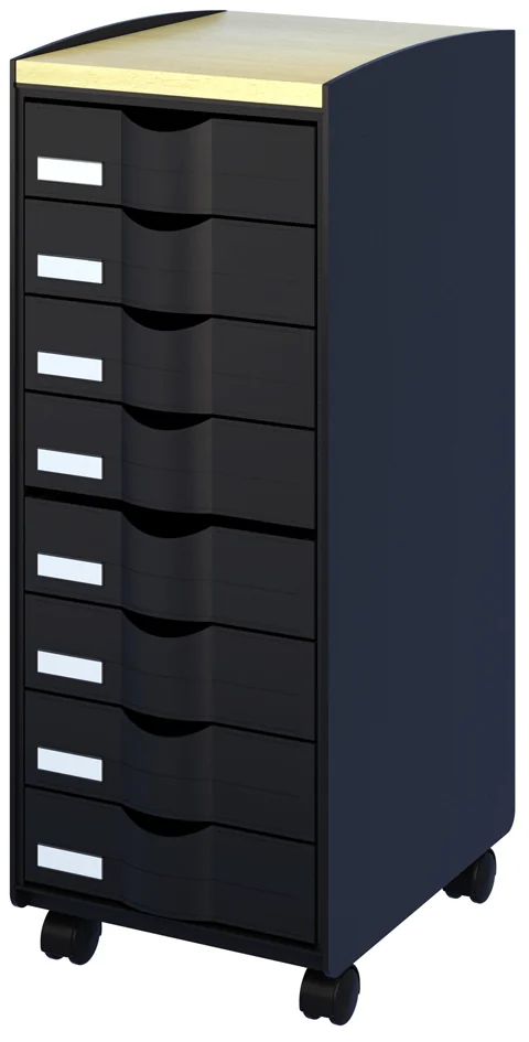 PAPERFLOW Desserte, 16 tiroirs, gris / hêtre - OEM DT162N.02.23 – Image 2