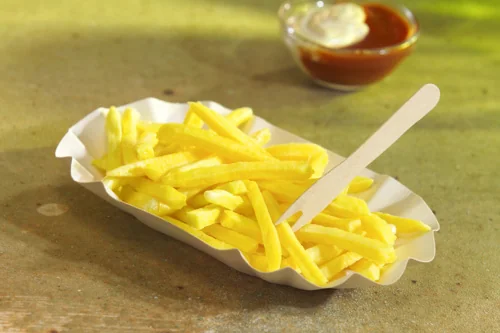 PAPSTAR Barquette à frites 'pure', 90 x 160 x 30 mm, blanc - OEM 11279 – Image 2
