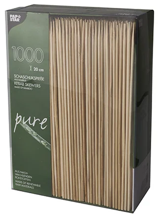 PAPSTAR Pique à brochette 'pure', bambou, longueur: 200 mm - OEM 16620