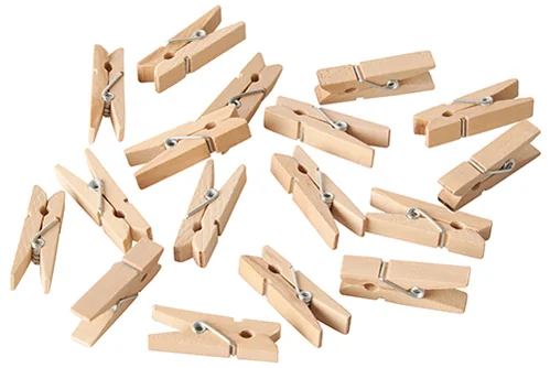PAPSTAR Mini-pince à linge, en bois, longueur: 35 mm, nature - OEM 86807