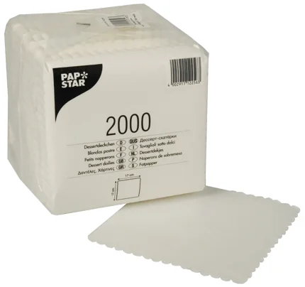 PAPSTAR Sous-tasse, 170 x 170 mm, blanc - OEM 12256