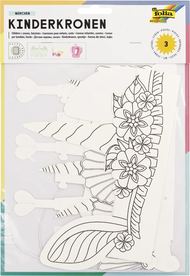folia Kit de chapeaux pour enfant 'CONTE', carton, blanc - OEM 23307