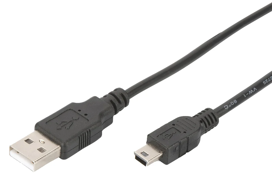 DIGITUS Câble de connexion USB 2.0, USB-A - Mini USB-B, 1,0m - OEM DB-300130-010-S
