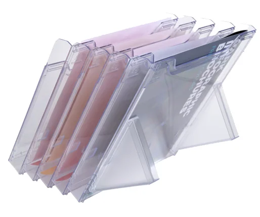 EXACOMPTA Porte-brochures de table, A4 portrait, transparent - OEM 60258D