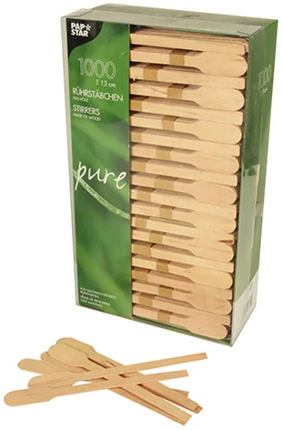 PAPSTAR Touillette 'pure', longueur, 130 mm, en bois - OEM 81192