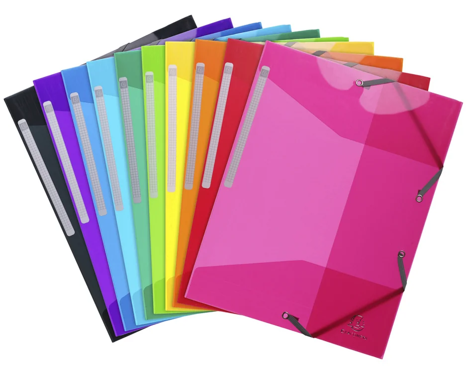 EXACOMPTA Chemise à élastique Iderama, PP, A4, assorti - lot de 10 - OEM 55670E