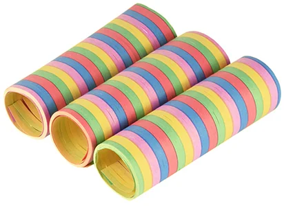 PAPSTAR Serpentins 'Rayures', en papier, 5 couleurs - OEM 18621