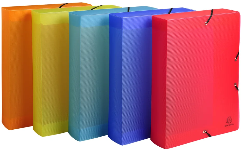 EXACOMPTA Boîte de classement Linicolor, PP, 60 mm, assorti - lot de 8 - OEM 5987E