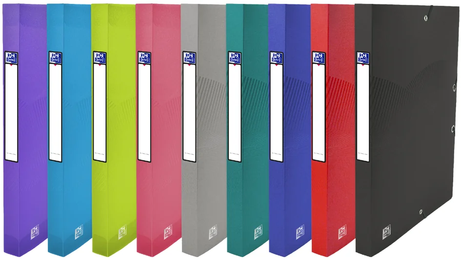 Oxford Boîte de classement Osmose, A4, PP,dos: 25 mm,assorti - lot de 12 - OEM 400105016