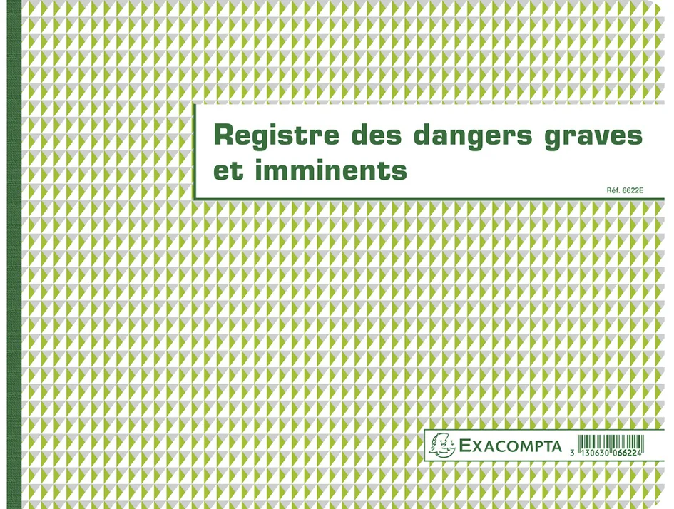 EXACOMPTA Piqûre 'Registre des dangers graves et imminents' - OEM 6622E